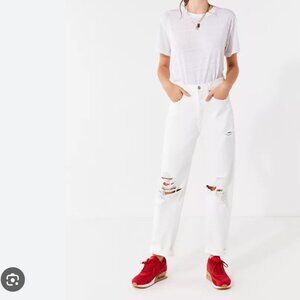 Agolde Distressed 90s High-Rise Straight Leg Jeans